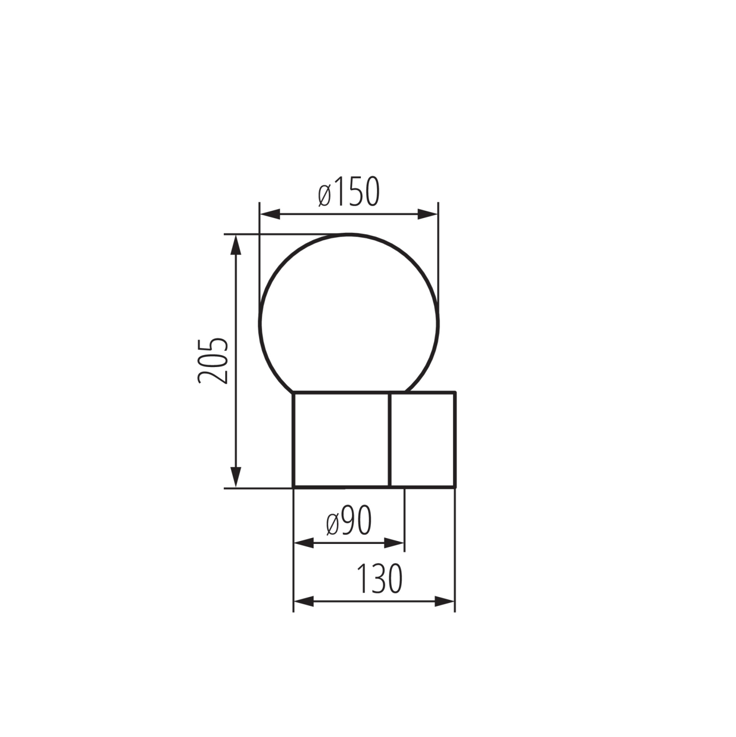 Außenleuchte STONO 15M EL GR anthrazit IP65 E27 Wandleuchte Kanlux 46080