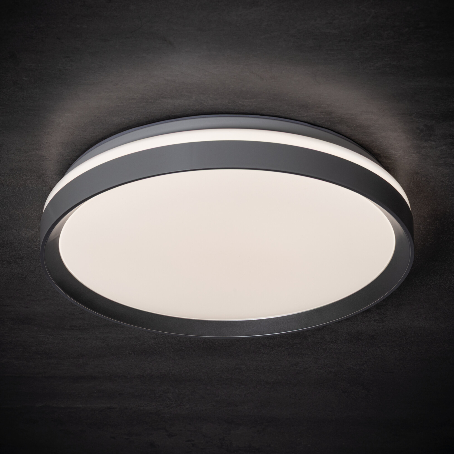 LED Deckenlampe LIXAN CCT 3000-6500K FB dimmbar Ø385 weiß / silber Kanlux 46280