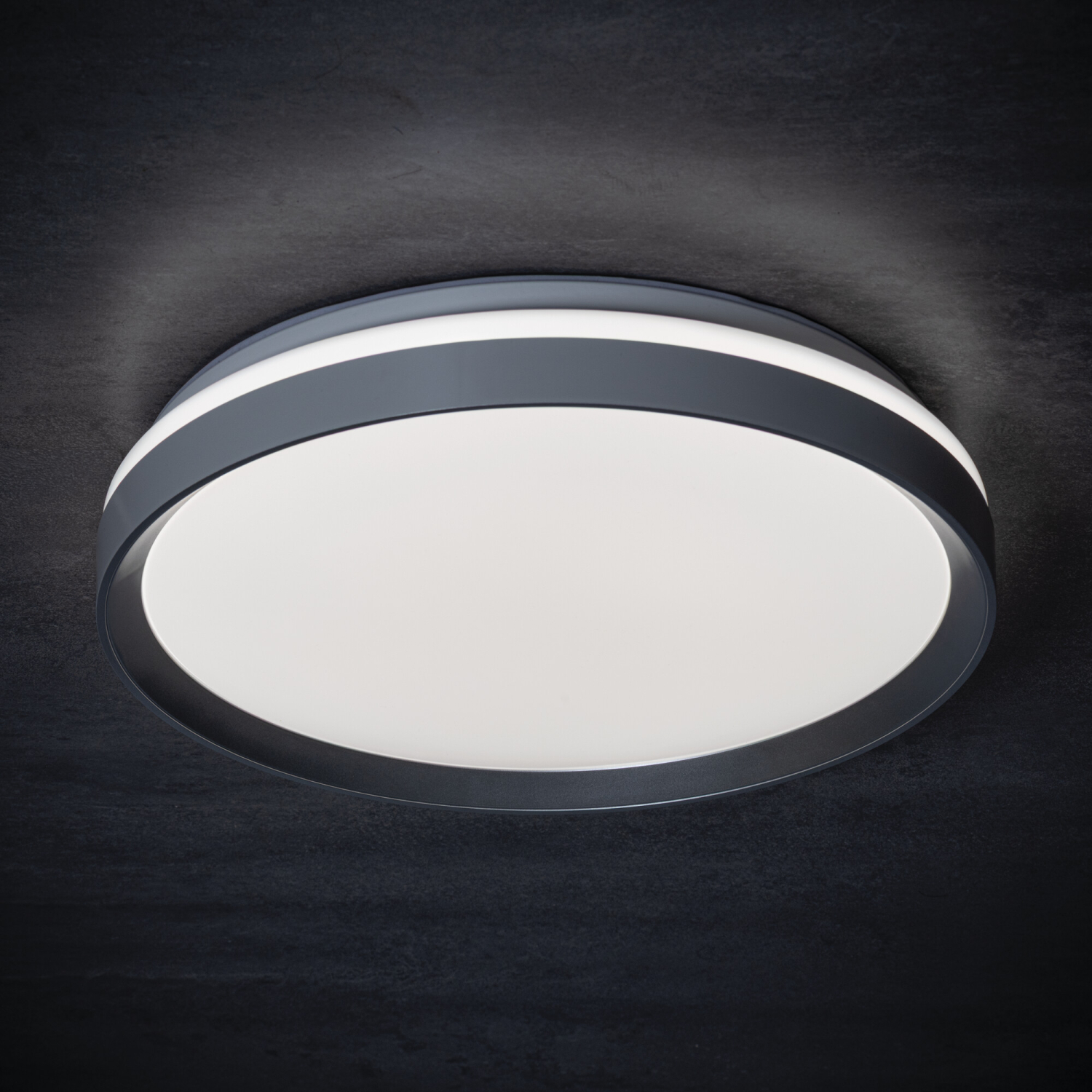 LED Deckenleuchte LIXAN CCT 3000-6500K FB dimmbar Ø385 weiß / schwarz Kanlux 46281