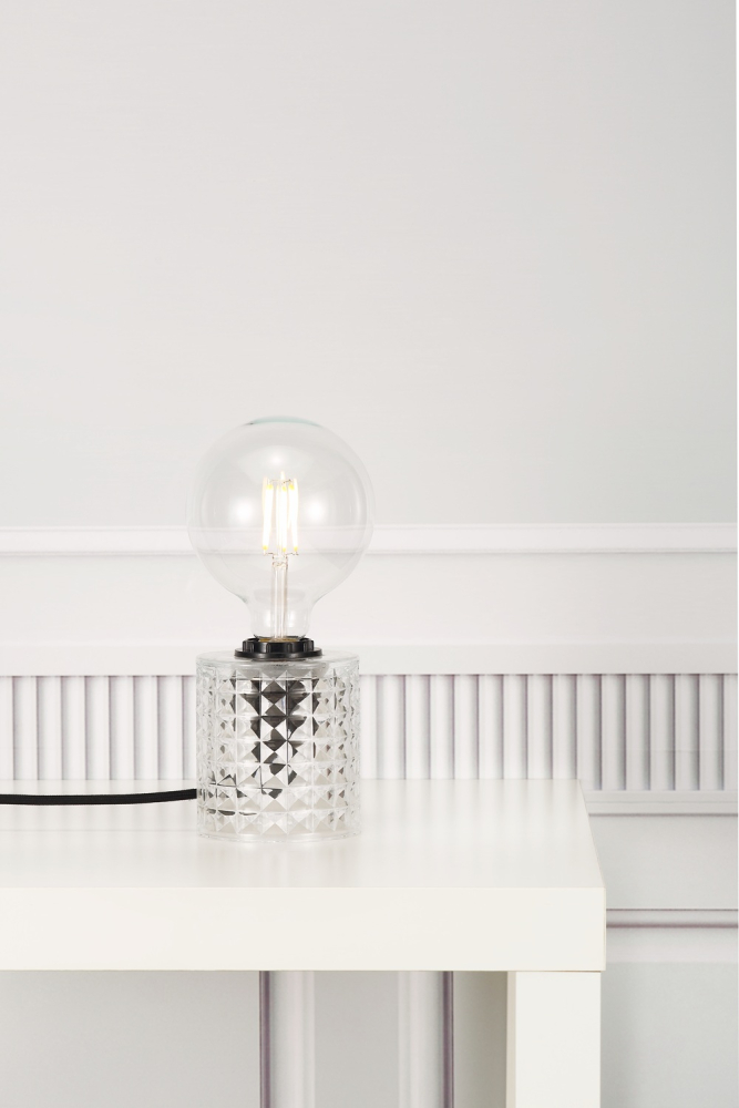 Nordlux Tischlampe HOLLYWOOD Tisch E27 Klar Tischleuchte 46645000 Ø10,8