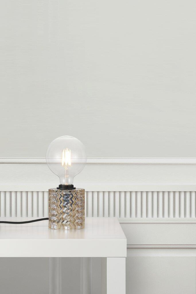 Nordlux Tischlampe HOLLYWOOD E27 Bernstein Tischleuchte