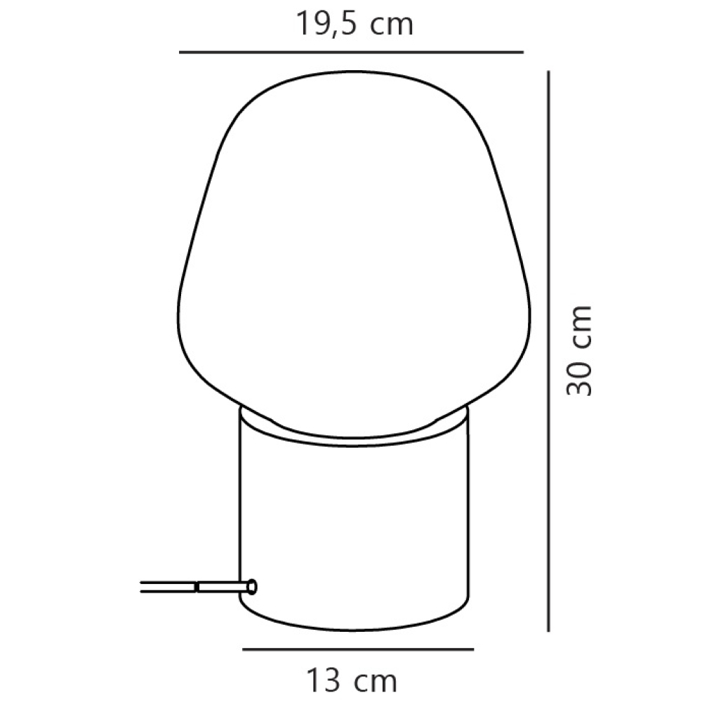 Nordlux Christina Tischleuchte E27, Glas klar, Holz Base