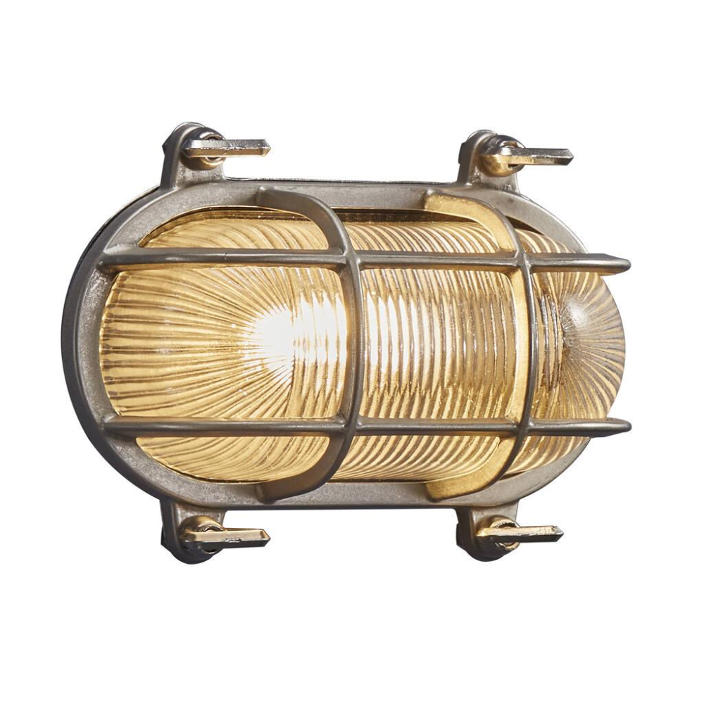 Wandleuchte Helford Nordlux Nickel IP64 Aussenleuchte E27 max. 12,5W