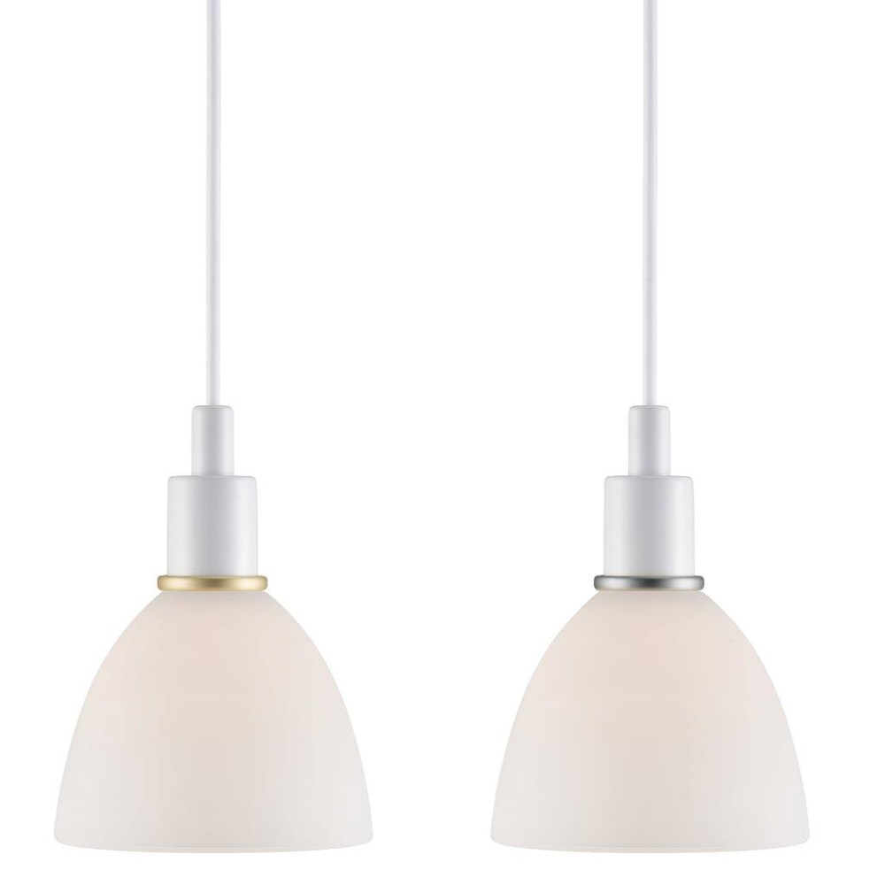 2-Kit Pendelleuchte Ray Nordlux weiss Opalweiss Glas E14 Hängeleuchte