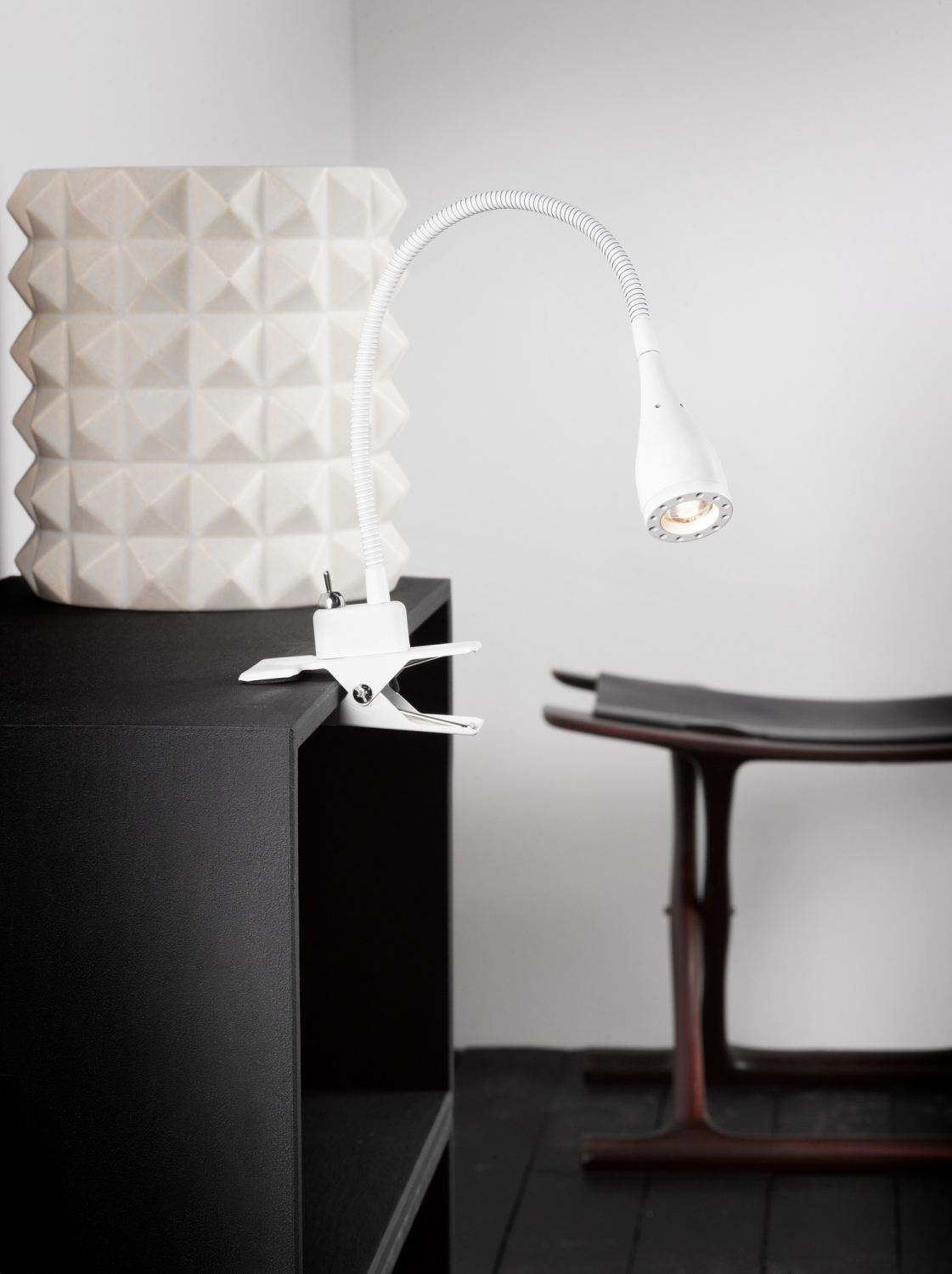 Klemmlampe Mento Nordlux weiss LED 3W Tischlampe Flexarm 75582001