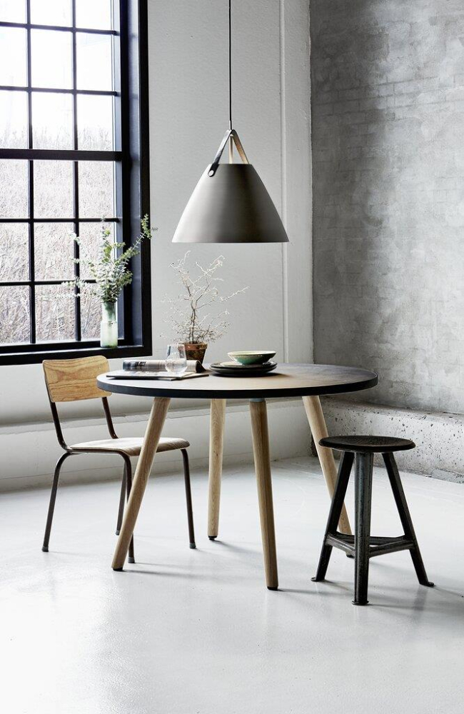 Pendelleuchte Nordlux Strap 48 gebürsteter Stahl Pendant E27 Leder 84353032