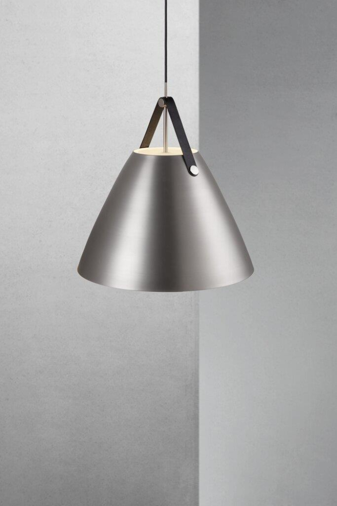 Pendelleuchte Nordlux Strap 48 gebürsteter Stahl Pendant E27 Leder 84353032