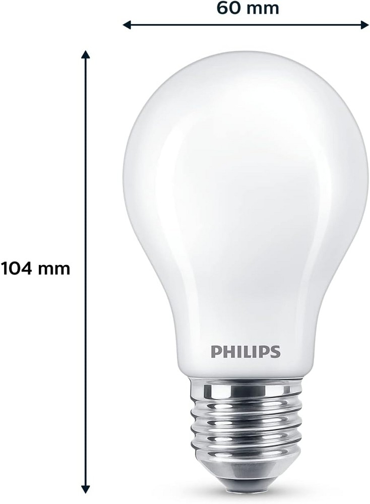 2-er Set Philips A60 LED Lampe E27 10,5W 2700K 1521Lm Matt