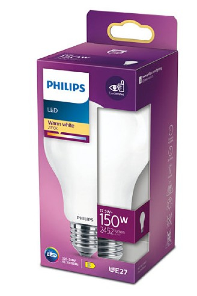 Philips A70 LED Lampe E27 17,5W 2700K warmweiss 2452Lm Matt