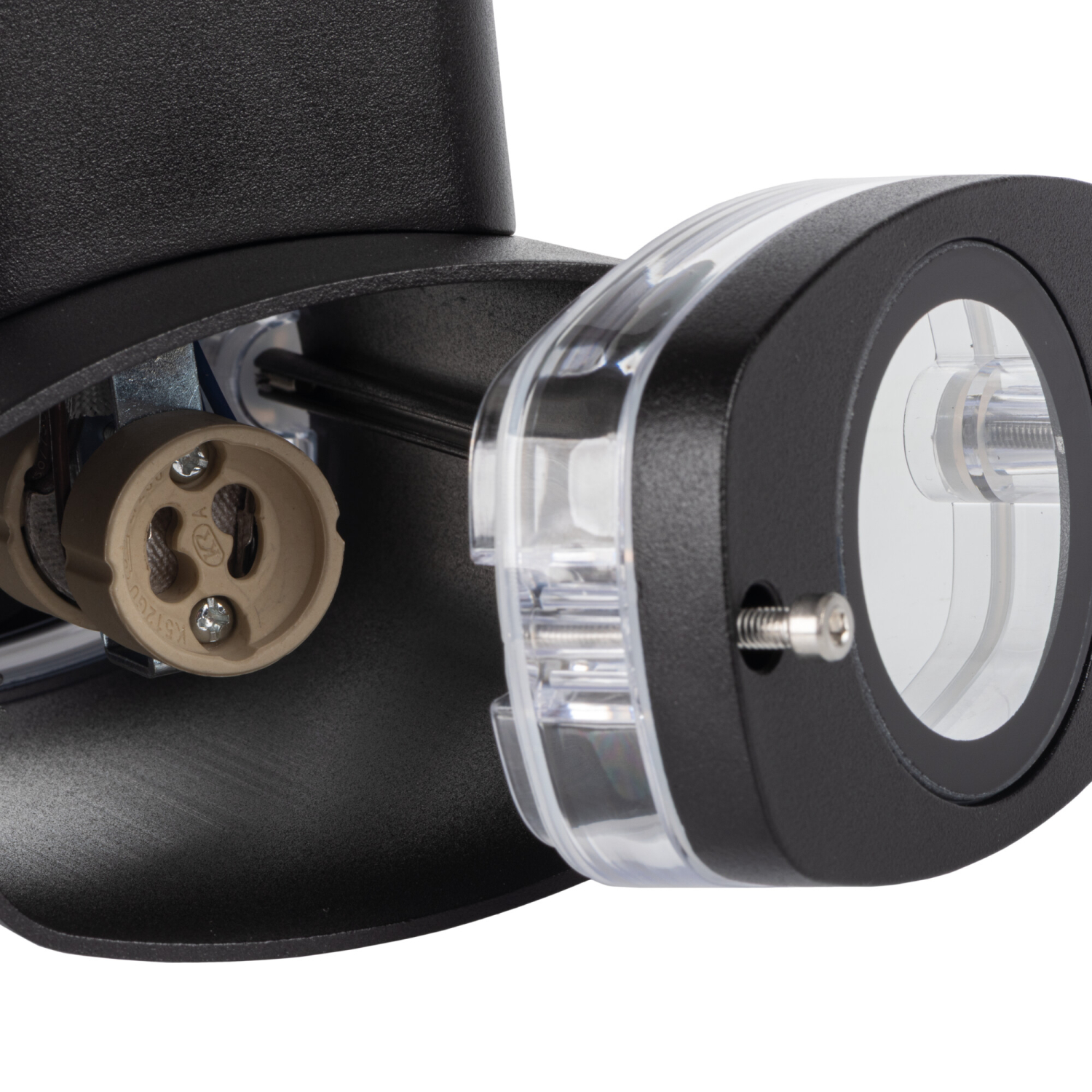 Kanlux Wandleuchte ZEVI W EL mit Bewegungsmelder PIR Sensor schwarz IP54 1xGU10 90100
