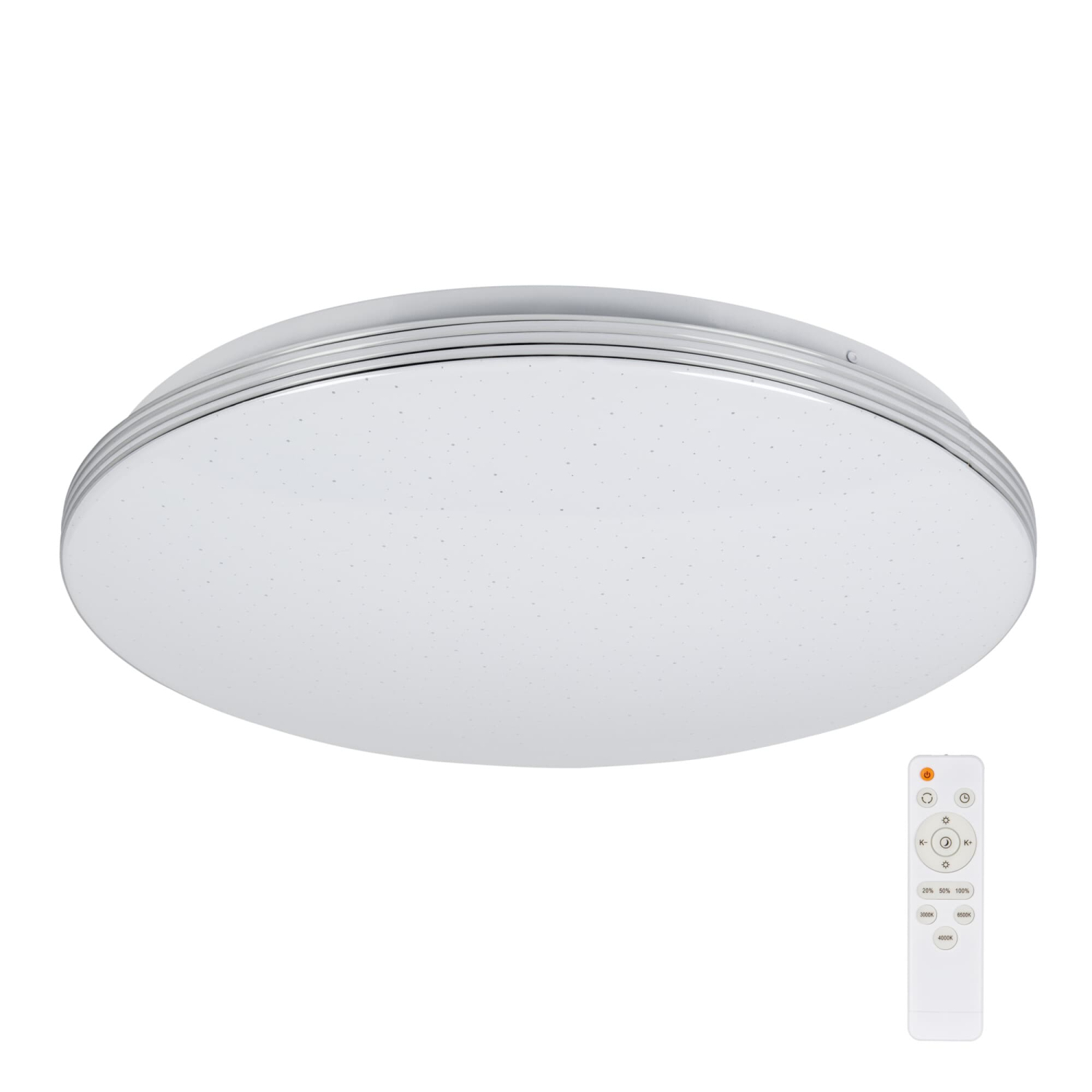 Kanlux LED Deckenleuchte EXATE CCT 3000K, 4000K, 6500K FB dimmbar Ø470 weiss Sternenhimmel 90220