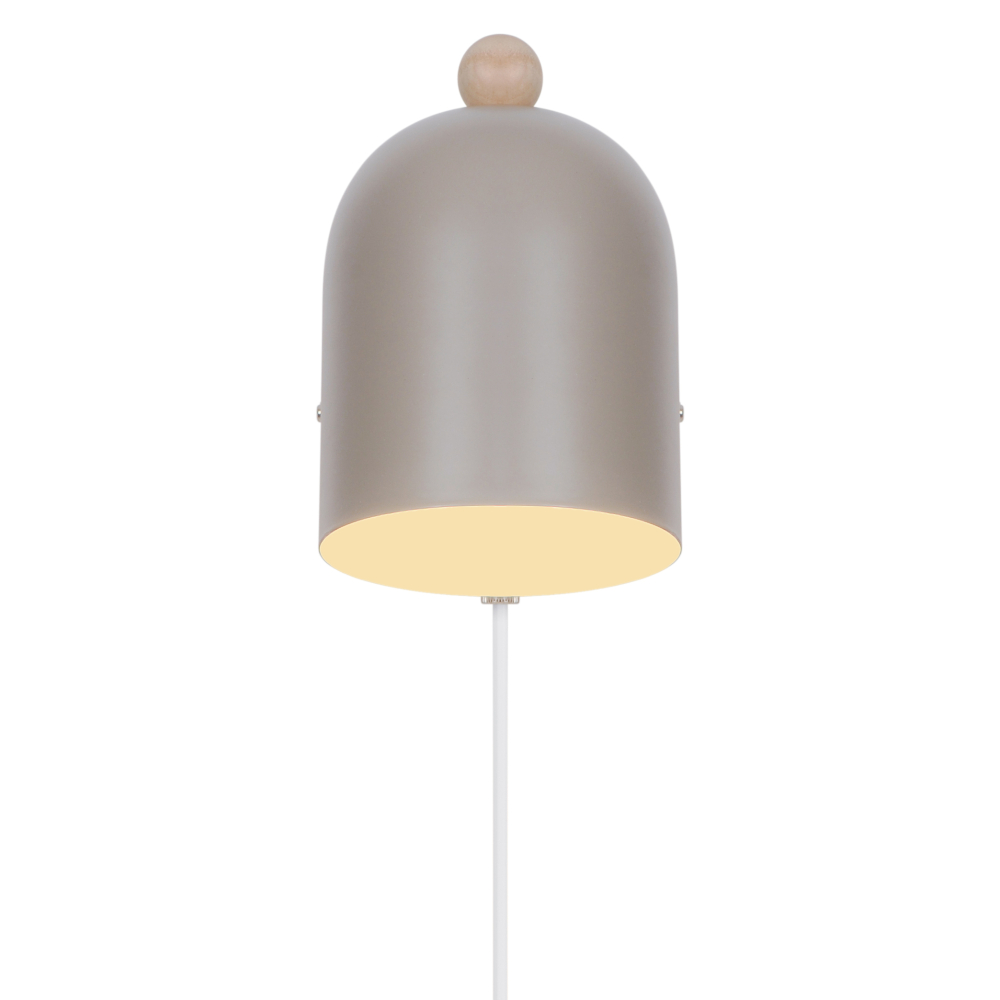 Kinder-Wandleuchte Nordlux Gaston Hellbraun E27 Wandlampe aus Metall und Holz