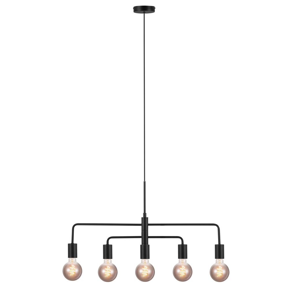 Nordlux Pendelleuchte Gloom 5-Spot Schwarz E27 2113053003