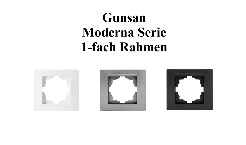 Gunsan 1-fach Rahmen Moderna weiss Steckdosenabdeckung