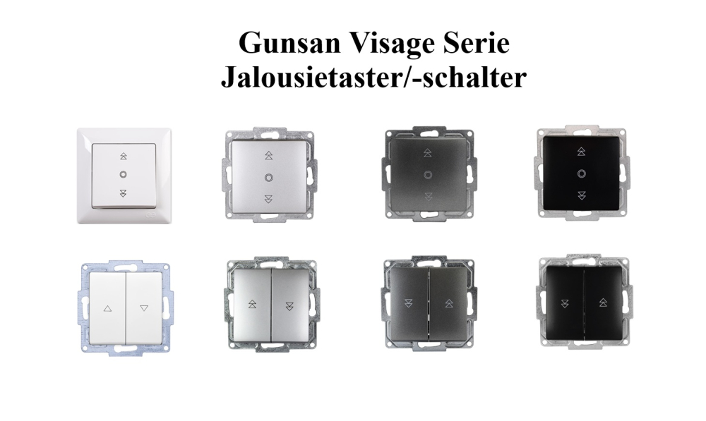 Gunsan Visage Rollladenschalter 1x Schaltwippe Unterputz Jalousieschalter weiss
