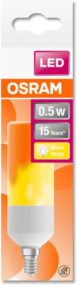 OSRAM LED STAR FLAME STICK Flammenlampe Lampe E14 0,5W extra warmweiss 1500K