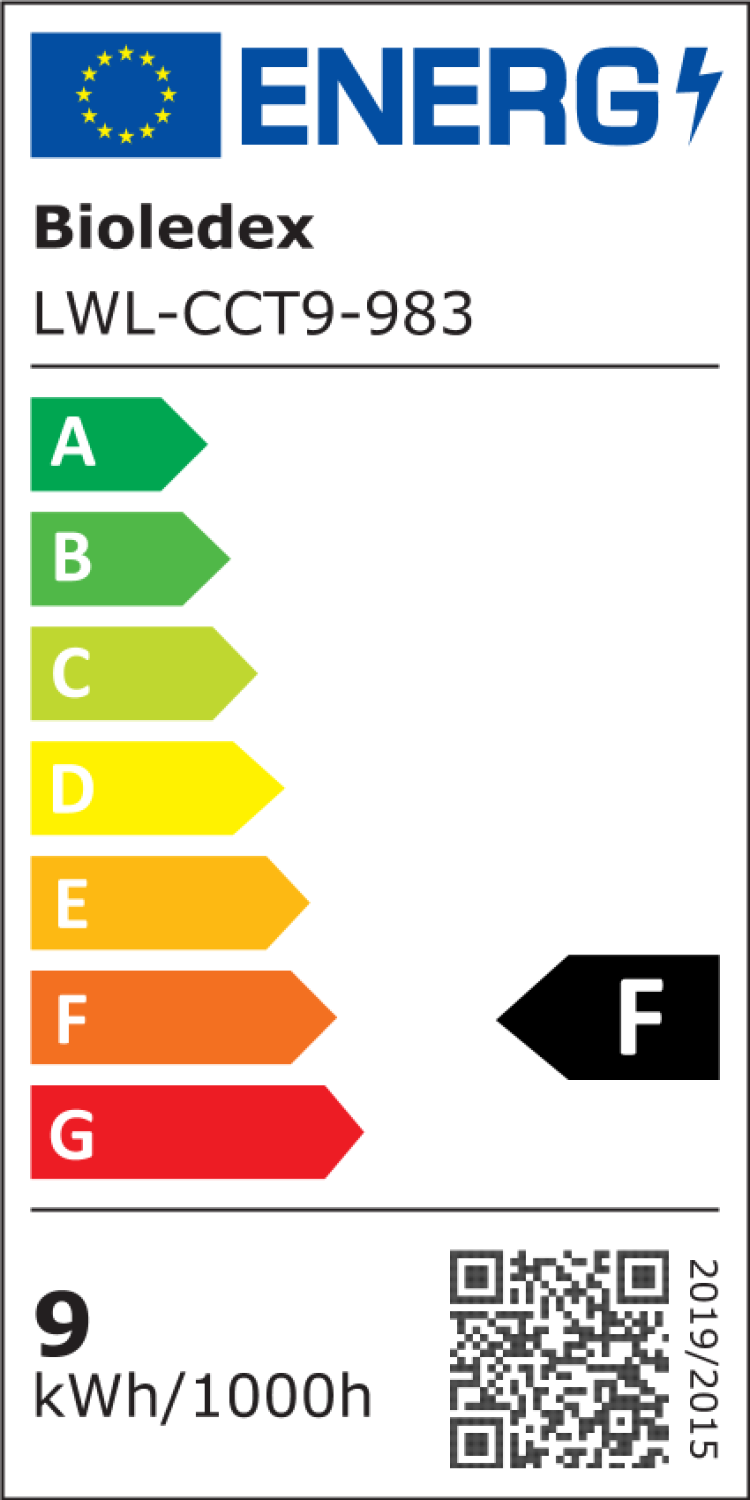 Bioledex LED Wandleuchte 12cm IP65 Rund 9W CCT 3000/4000/6500K Schwarz