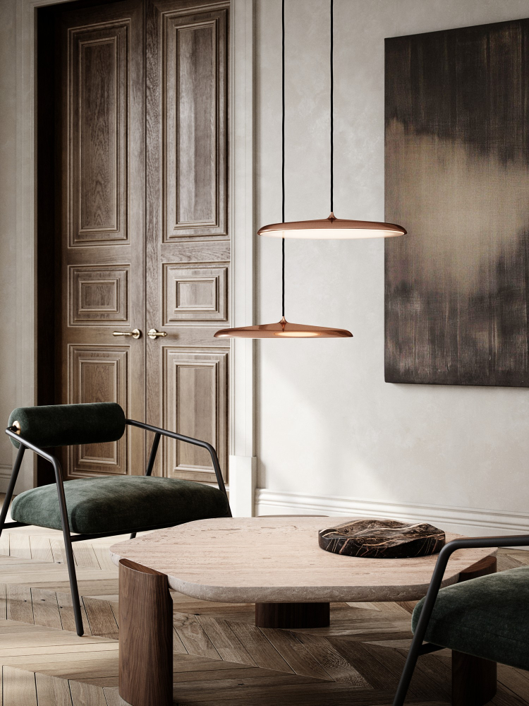 Nordlux LED Pendelleuchte Artist 40 Kupfer Hängeleuchte 25W 2300Lm dimmbar