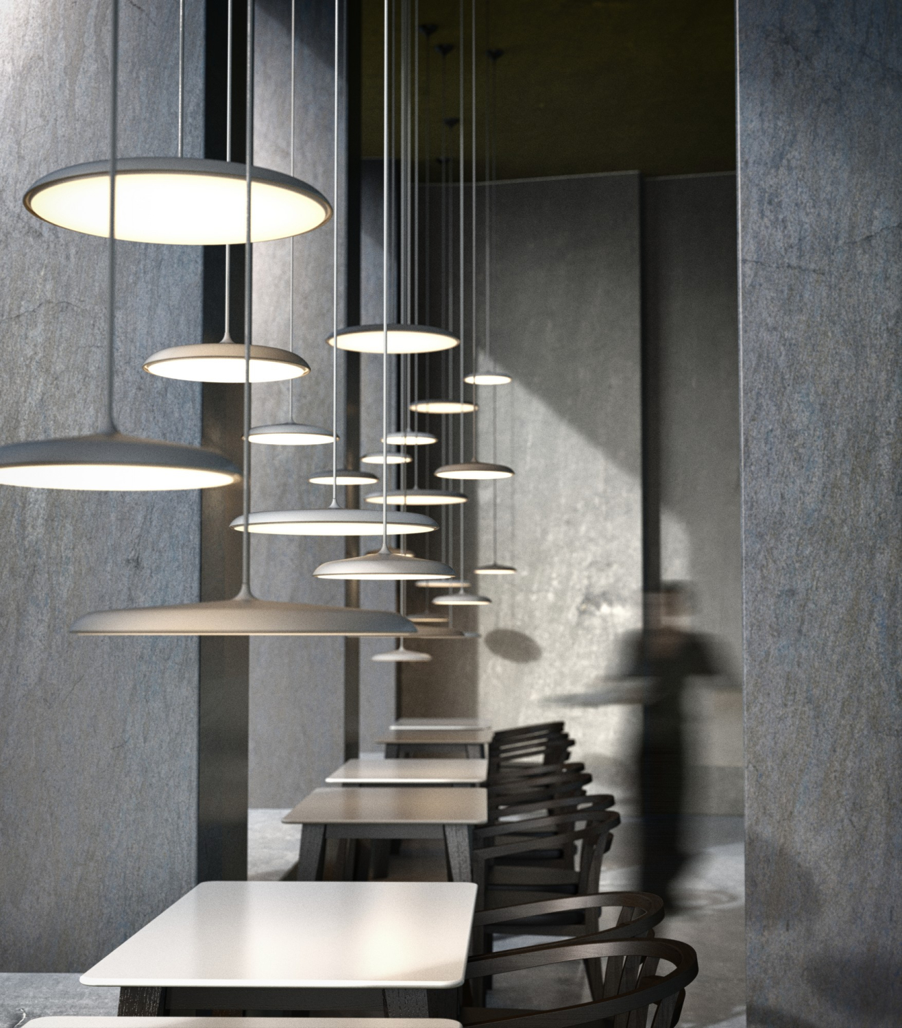 Designer LED-Pendel Artist 25 Nordlux grau 14W Pendelleuchte 1000Lm dimmbar
