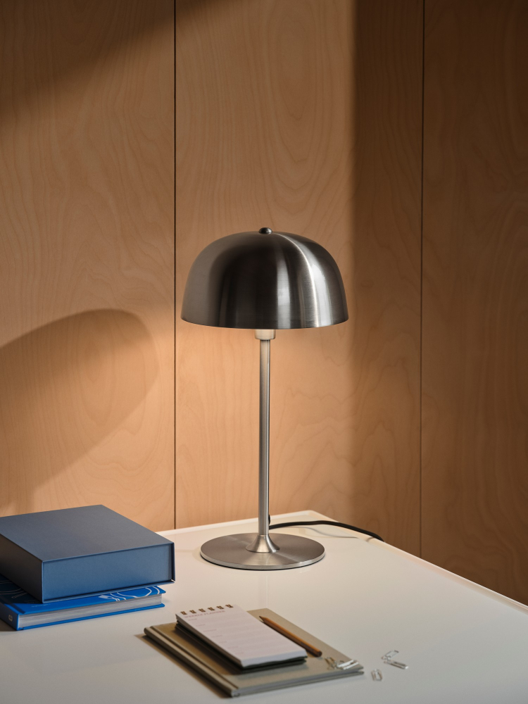 Nordlux Cera Tischleuchte Gebürsteter Stahl E14 Bürotischlampe