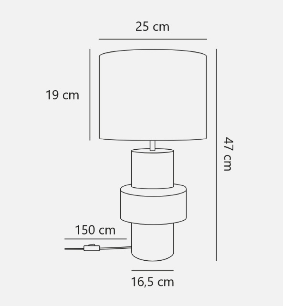 Tischleuchte Dugan Keramik Textilien beige Nordlux 2512655009