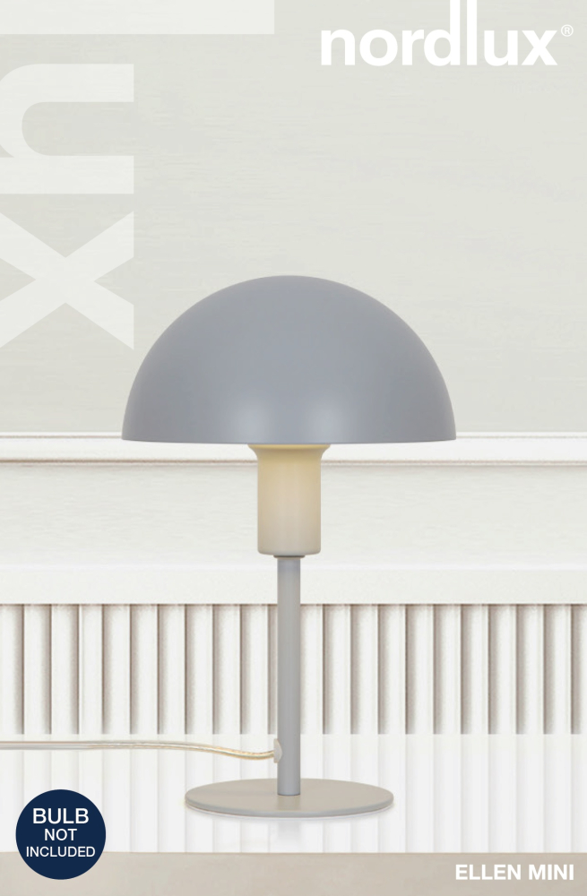 Nordlux Tischleuchte Ellen MIni grau E14 Tischlampe H25 2213745010