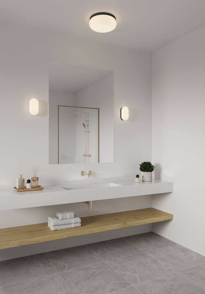 Badleuchte Foam Nordlux IP44 Wandleuchte E27 schwarz 2210131003