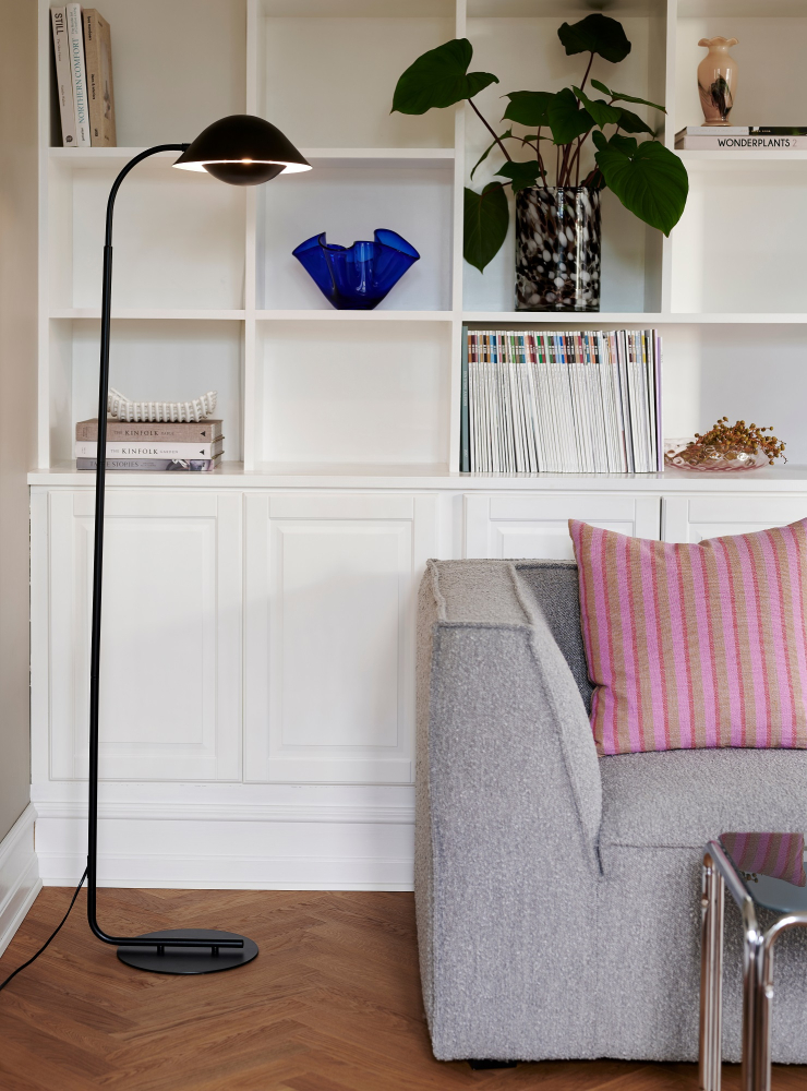 Skandinavische Stehlampe Freya Nordlux schwarz E14 Standleuchte