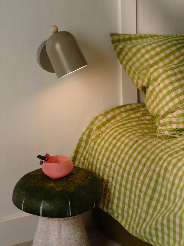 Kinder-Wandleuchte Nordlux Gaston Hellbraun E27 Wandlampe aus Metall und Holz