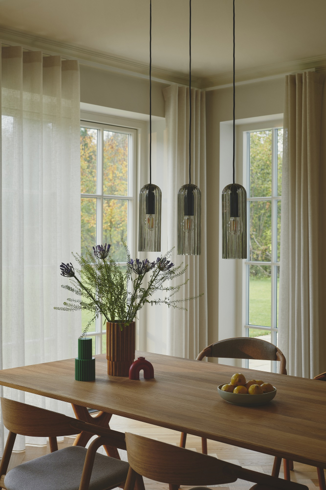 Nordlux Miella 3-Rail Pendelleuchte Rauchfarben Pendel E27 Pendant Smoked Glas 2412533047