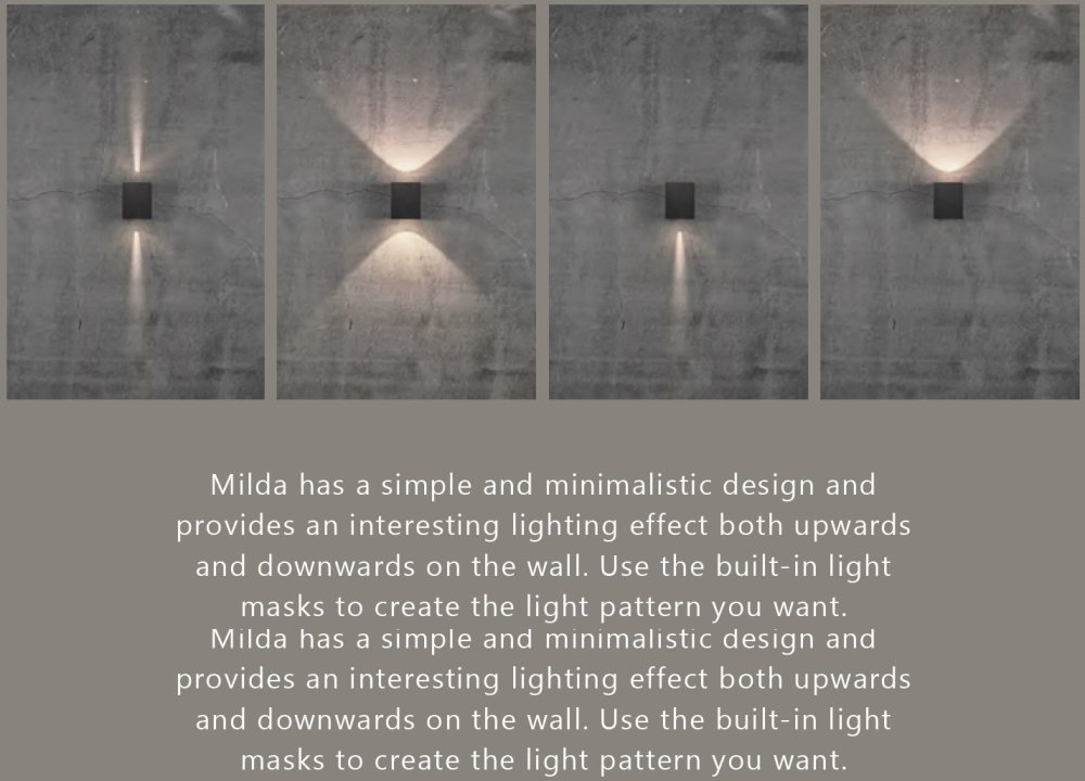 LED Wandleuchte Milda Nordlux Antracit 2418351050