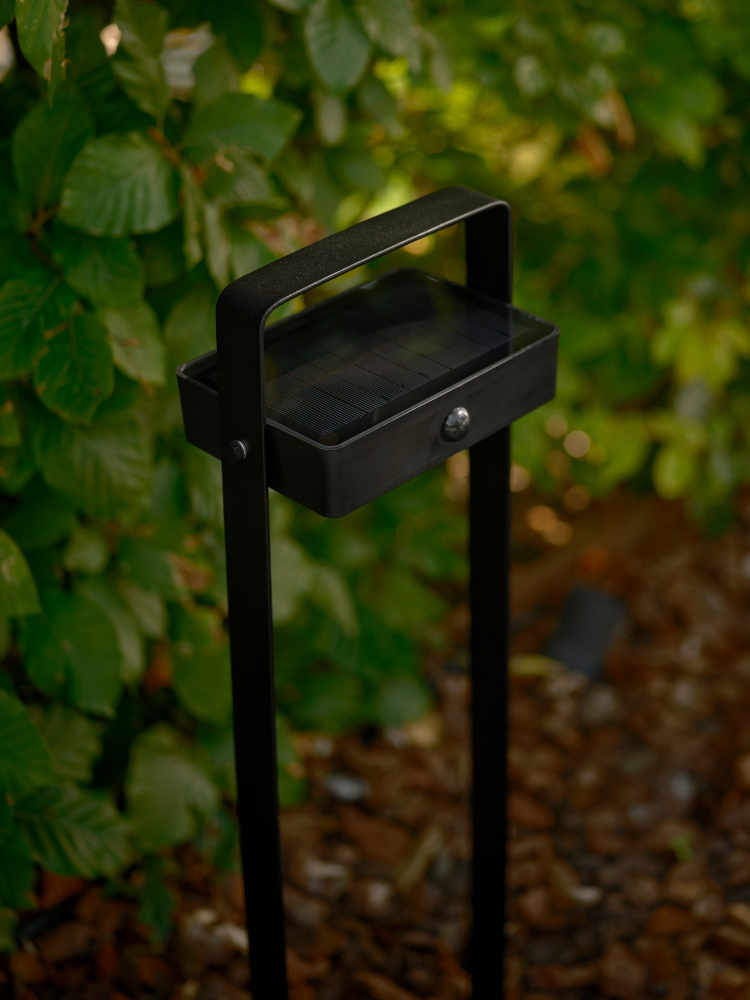 Nordlux Pollerleuchte Saulio Solar Sensor schwarz IP44 LED Wegeleuchte 2518268003