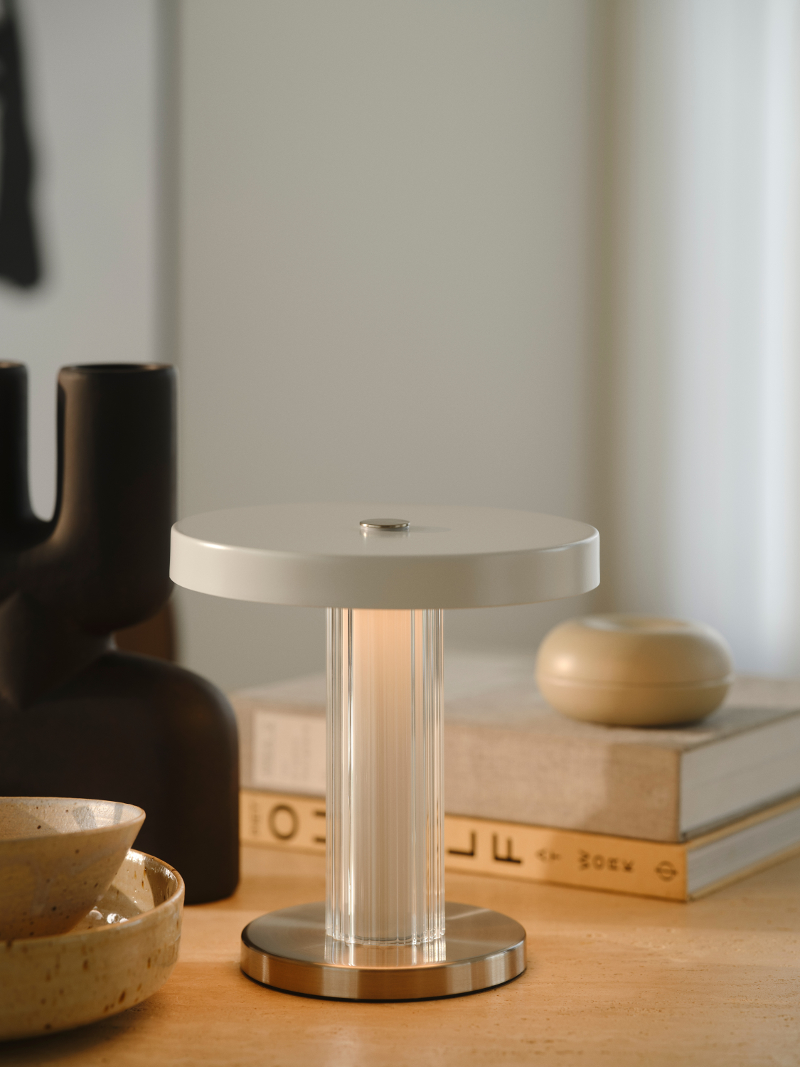Nordlux LED Trezzi Portable DFTP Akkuleuchte Weiss Tischleuchte 3-Step dimming 2520135001