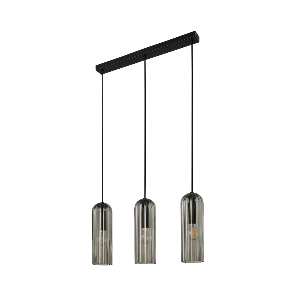 Nordlux Miella 3-Rail Pendelleuchte Rauchfarben Pendel E27 Pendant Smoked Glas 2412533047