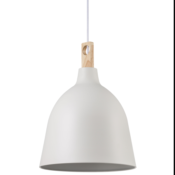 Pendelleuchte Nordlux Moku Pendel E27 Weiss/Telegrau inkl. zwei austauschbare Eschenholzaufsätzen