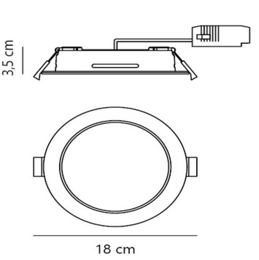 LED Deckenleuchte Manacor 18 Nordlux 10W weiß IP20-44 3000/4000K Ø18