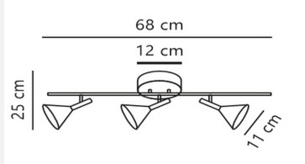Deckenleuchte Kelvis Nordlux schwarz 3xGU10 skandinavische Deckenlampe