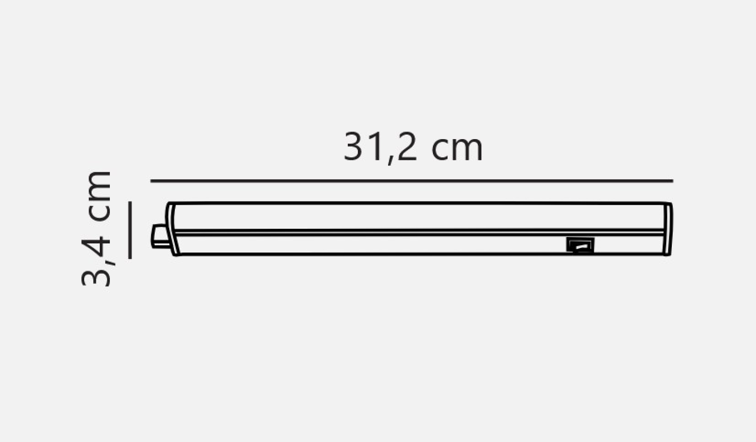 Nordlux LED Unterbauleuchte Renton 30 Weiss 4W Lichtleiste 2700K 47776101