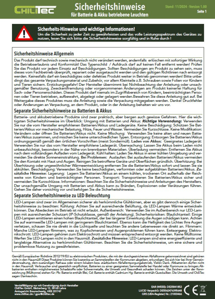 30W LED Baustrahler mit Akku "BSA-30s" Stativ 2700lm 2700K 4500K 6000K 24028
