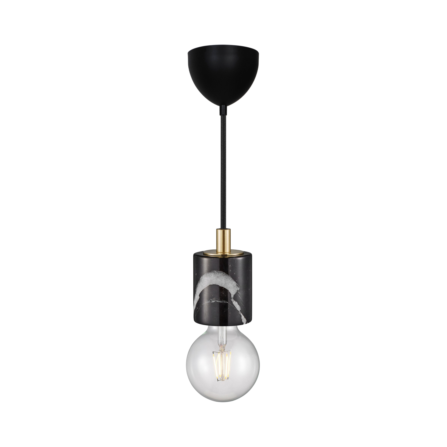 Nordlux Pendellampe SIV Pendel Marmor E27 Pendelleuchte schwarz 45883003