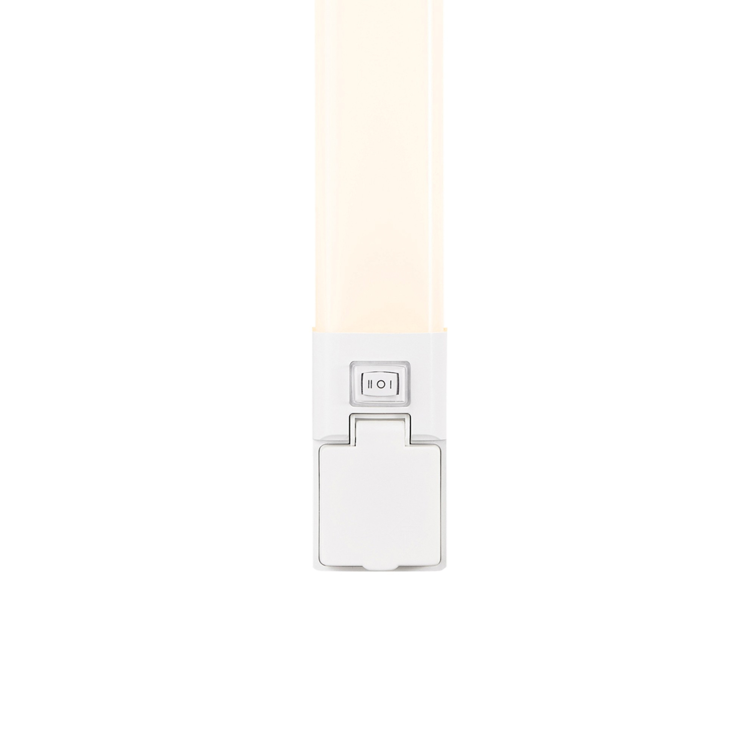 Nordlux LED Spiegelleuchte Sjaver IP44 Wandleuchte 3000/4000K RA90 mit Steckdose weiss 2510451001