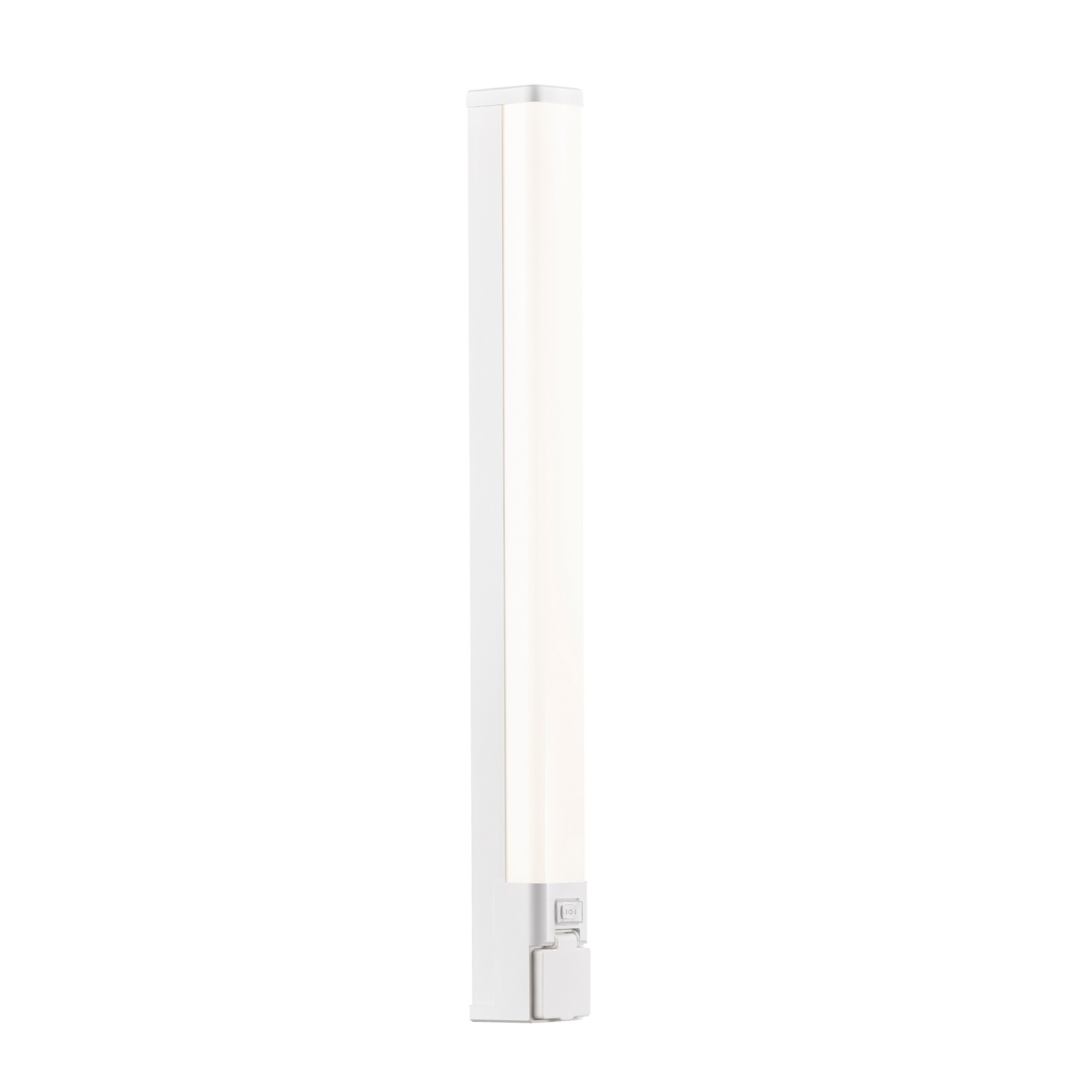 Nordlux LED Spiegelleuchte Sjaver IP44 Wandleuchte 3000/4000K RA90 mit Steckdose weiss 2510451001
