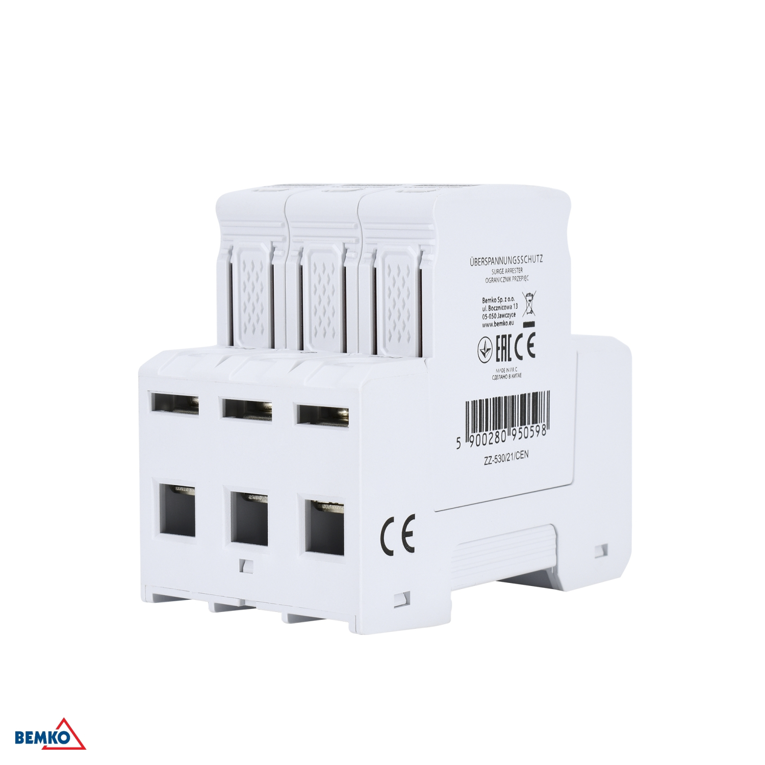 Schelinger Überspannungsschutz 3P 8kA DC 1200V Typ T1+T2 (B+C) A53-SPD-MOV-DC-3P-T1T2