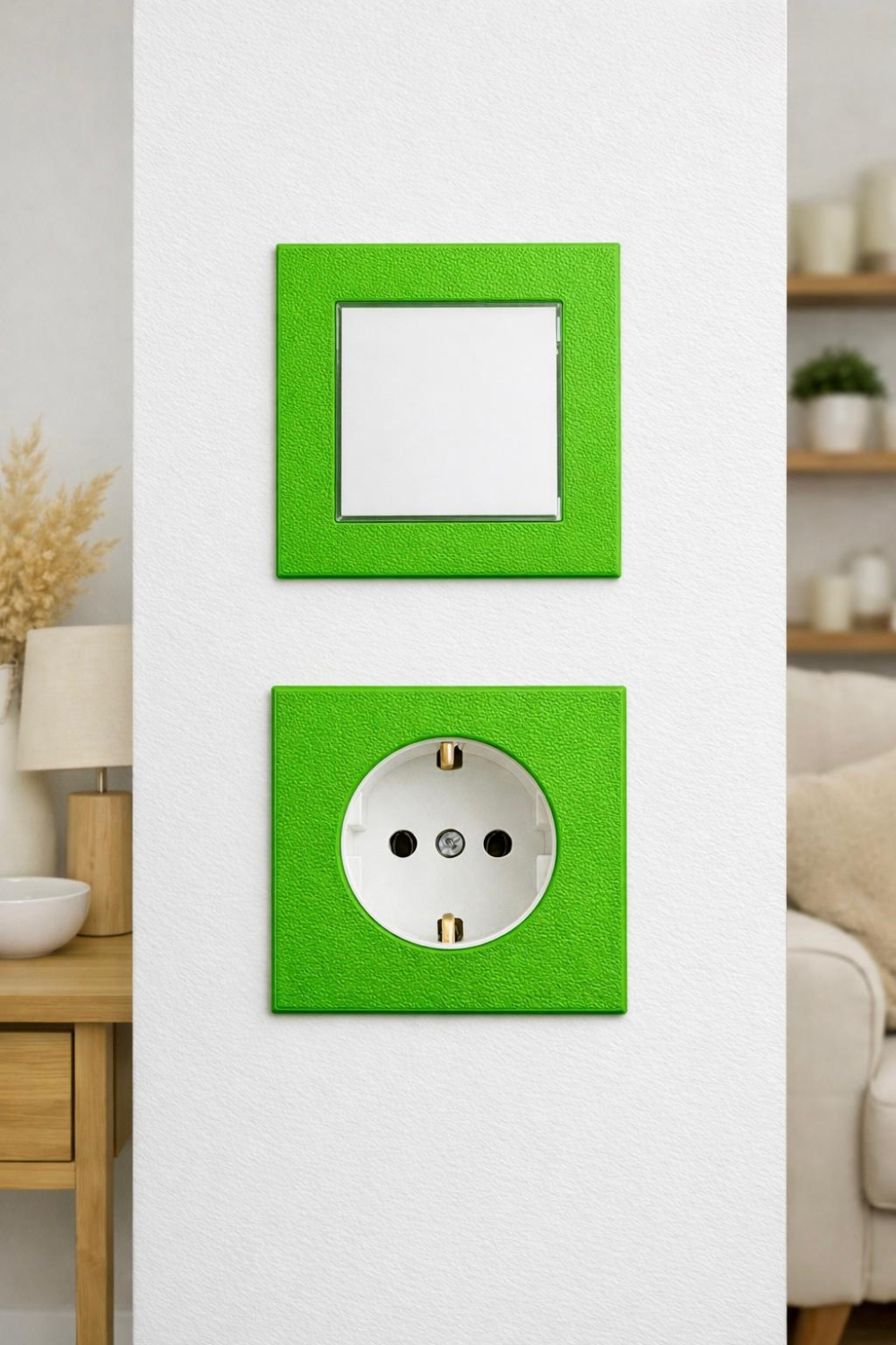 SOIXX Aufsteckrahmen für Schneider Electric Asfora Lichtschalter grün
