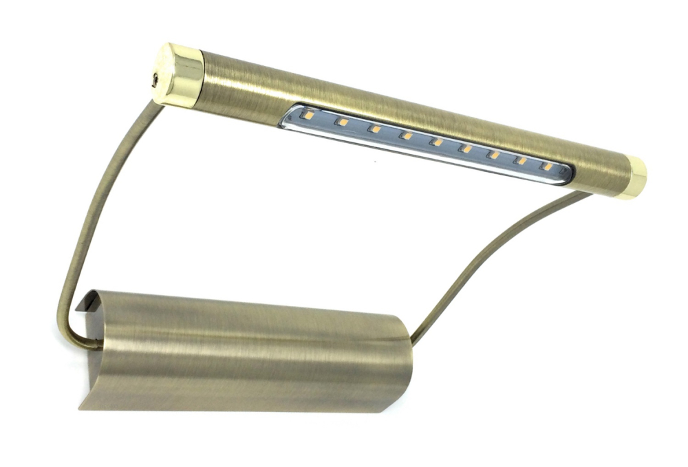 LED Bilderleuchte batteriebetreibend Gemäldeleuchte Messing-Farbe WW Bioledex