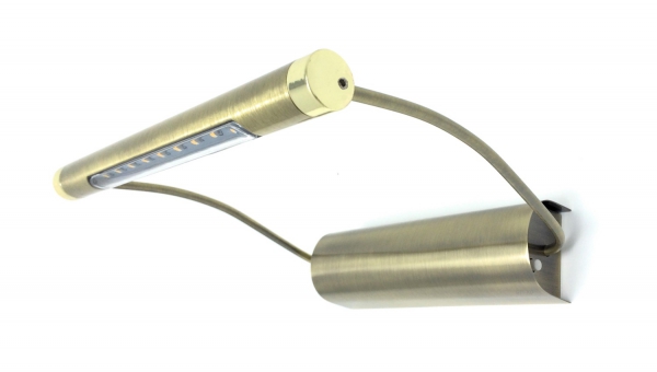 LED Bilderleuchte batteriebetreibend Gemäldeleuchte Messing-Farbe WW Bioledex