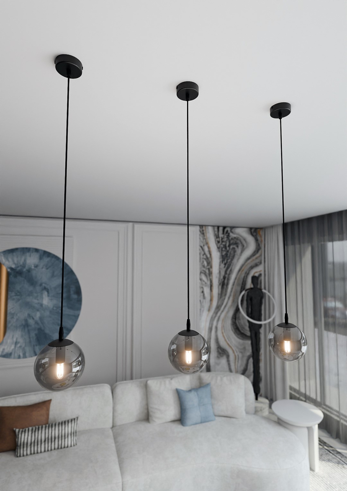 Bioledex Pendelleuchte Koldara E14 Hängeleuchte schwarz anthrazit Z310-949