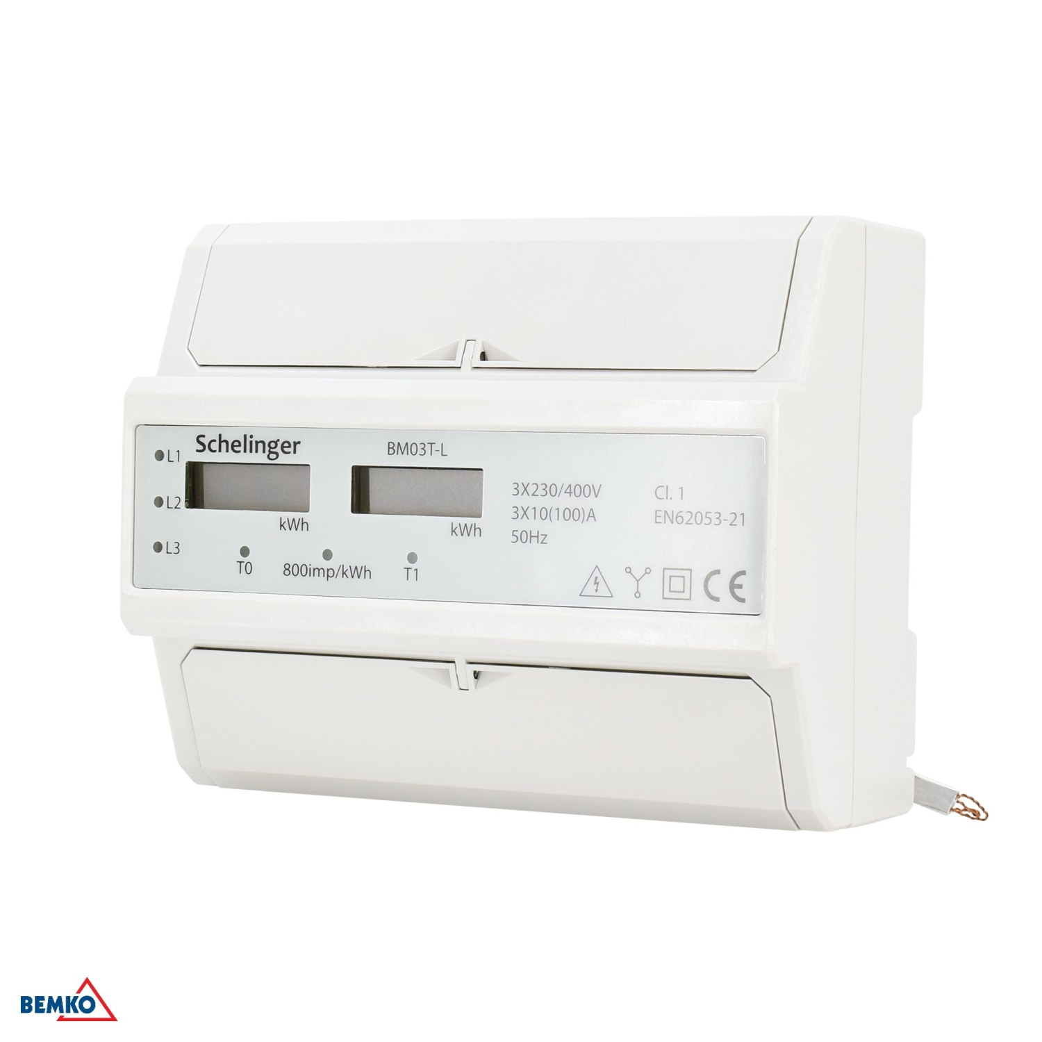 Schelinger Stromzähler 3-Phasen 10(100)A elektronisch IP51 Energiezähler Zweitarif A30-BM03T-L