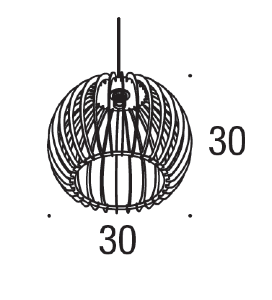 Hängeleuchte Chino 30 Nordlux aus Holz E27 Pendelleuchte IP20