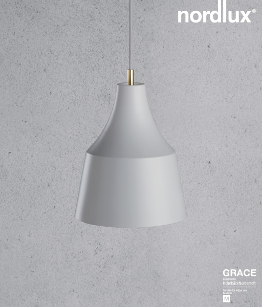 Pendelleuchte Grace 25 Pendant Grey Nordlux Pendel E27 grau Ø25